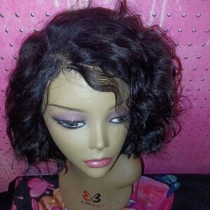 SOLD! 10" 100% Remi Human Deep Wave Curly Glueless Human Hair Wig